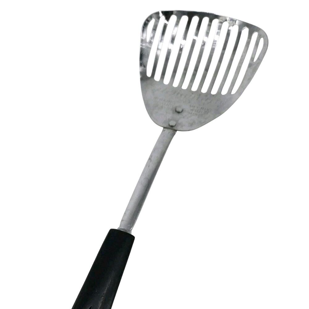 Kitchamajig Ekco Chromium Plated Slotted Spoon Utensil Cooking Tool Spatula USA